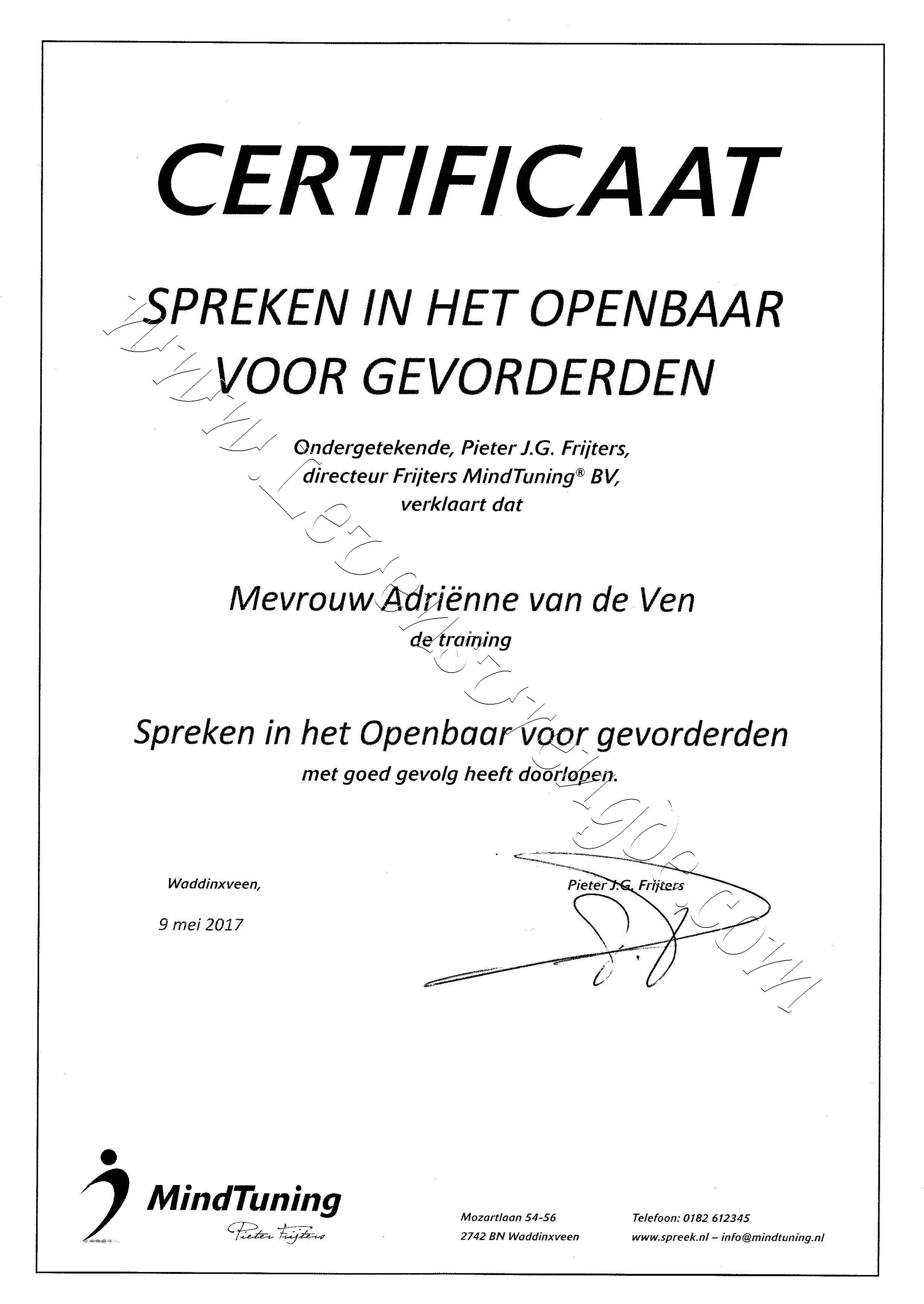 Spreken in het openbaar voor gevorderden